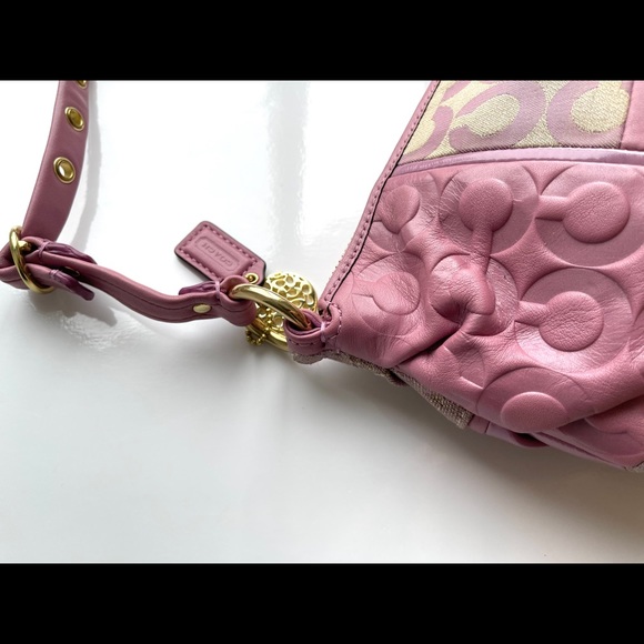 Lilac 💜COACH Signature Canvas Hobo Bag - Picture 4 of 7